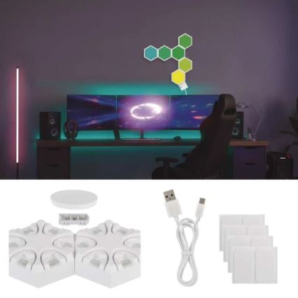 RGBIC Dimmbare Tischleuchte GoSmart LED/5,5W/230V Wi-Fi Tuya