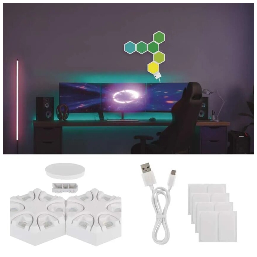RGBIC Dimmbare Tischleuchte GoSmart LED/5,5W/230V Wi-Fi Tuya