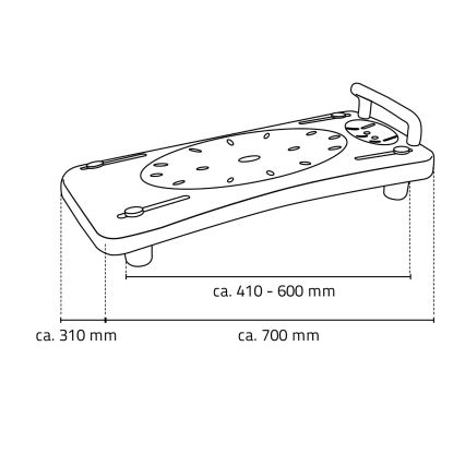 Ridder - Badewannensitz mit Haltegriff 31x70 cm weiß