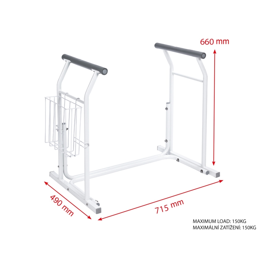 Ridder - Mobile Stützgriffe für WC 66x71,5 cm weiß
