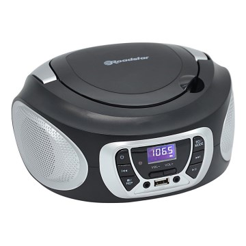 Roadstar CDR-365U/SL - Radio mit FM/PLL und USB 32W/230V/4xLR14 schwarz/silber