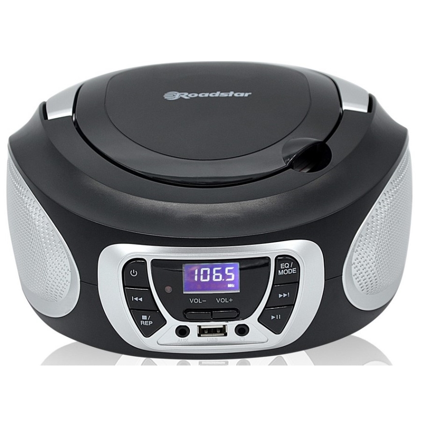 Roadstar CDR-365U/SL - Radio mit FM/PLL und USB 32W/230V/4xLR14 schwarz/silber