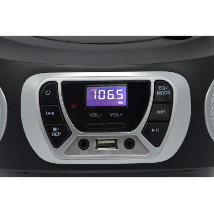 Roadstar CDR-365U/SL - Radio mit FM/PLL und USB 32W/230V/4xLR14 schwarz/silber