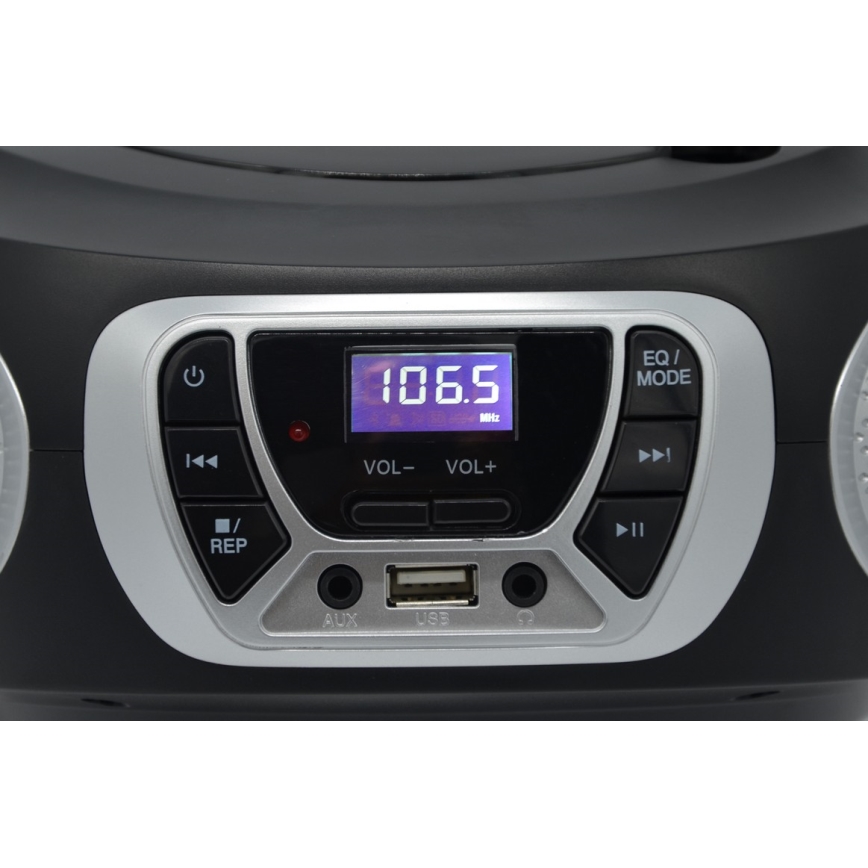 Roadstar CDR-365U/SL - Radio mit FM/PLL und USB 32W/230V/4xLR14 schwarz/silber