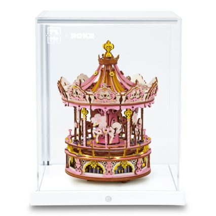 RoboTime - 3D-Spieluhr-Puzzle Romantisches Karussell rosa