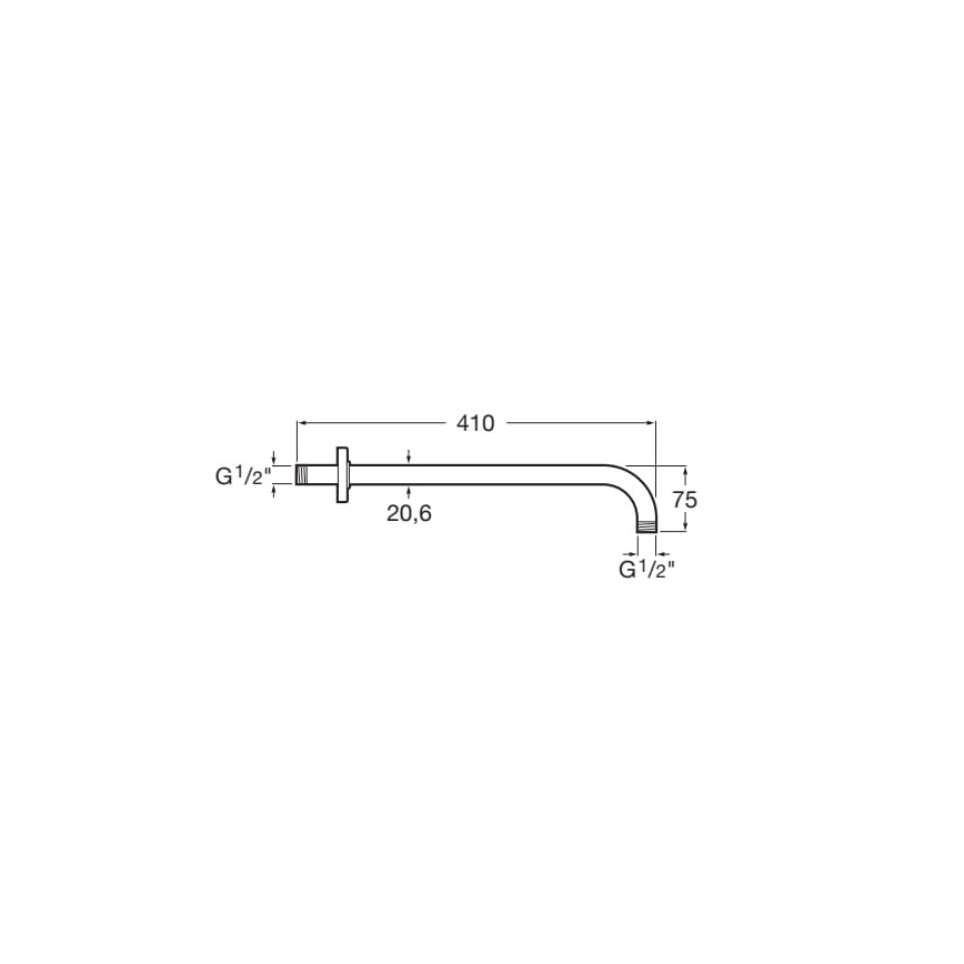Roca A5B0250C00 - Duscharm RAINDREAM 40 cm, glänzender Chrom
