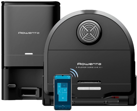 Rowenta - Smart-Staubsaugerroboter  mit Wischmopp X-PLORER S240+ AI Animal & Allergy Wi-Fi 5200 mAh