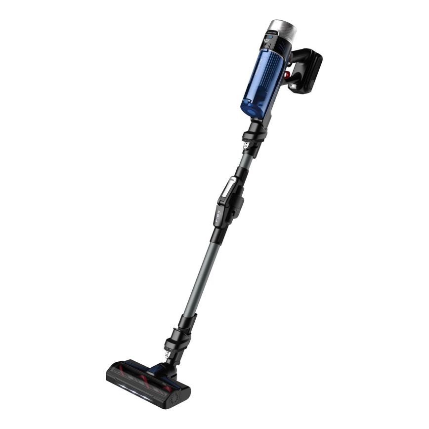 Rowenta - Stielstaubsauger mit Wischmopp X-FORCE FLEX ANIMAL AQUA AUTO 4in1 250W/25,2V 2500 mAh schwarz/blau