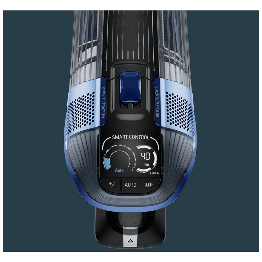 Rowenta - Stielstaubsauger mit Wischmopp X-FORCE FLEX ANIMAL AQUA AUTO 3in1 480W/32,4V 2500 mAh blau