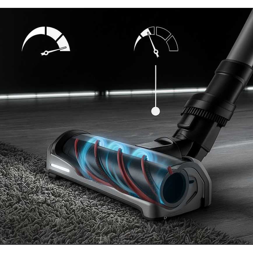 Rowenta - Stielstaubsauger mit Wischmopp X-FORCE FLEX ANIMAL AQUA AUTO 3in1 480W/32,4V 2500 mAh blau