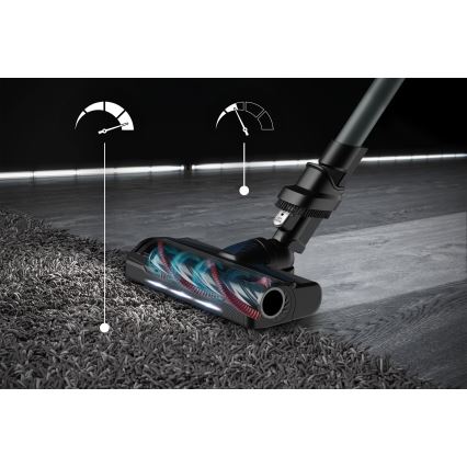 Rowenta - Stielstaubsauger mit Wischmopp X-FORCE FLEX ANIMAL AQUA AUTO 4in1 250W/25,2V 2500 mAh schwarz/blau