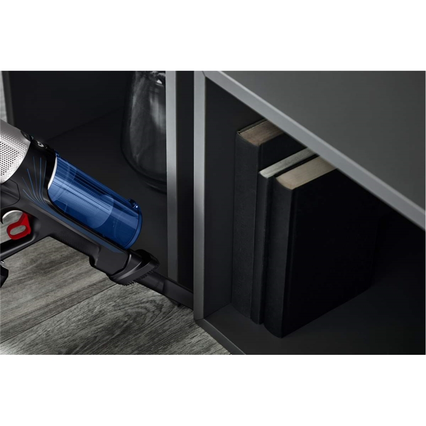 Rowenta - Stielstaubsauger mit Wischmopp X-FORCE FLEX ANIMAL AQUA AUTO 4in1 250W/25,2V 2500 mAh schwarz/blau