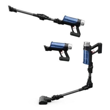 Rowenta - Stielstaubsauger mit Wischmopp X-FORCE FLEX ANIMAL AQUA AUTO 4in1 250W/25,2V 2500 mAh schwarz/blau