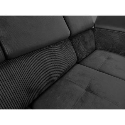Schlafsofa mit universeller U-Ecke und Stauraum SALVADA in Dunkelgrau
