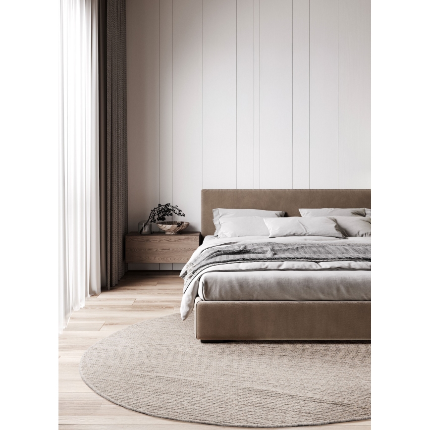 Runder Naturteppich FIR WOOL 160 cm 2600 g/m² beige