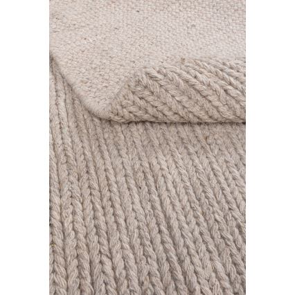 Runder Naturteppich FIR WOOL 160 cm 2600 g/m² beige