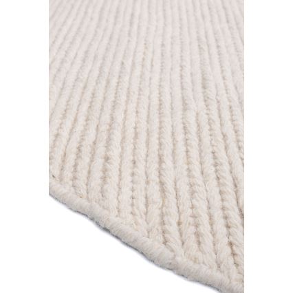 Runder Naturteppich FIR WOOL, Ø 160 cm, 2600 g/m², creme