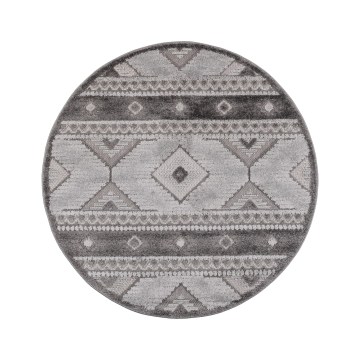 Runder Outdoor-Teppich CHIARA 120 cm grau