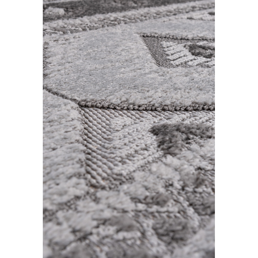 Runder Outdoor-Teppich CHIARA 120 cm grau