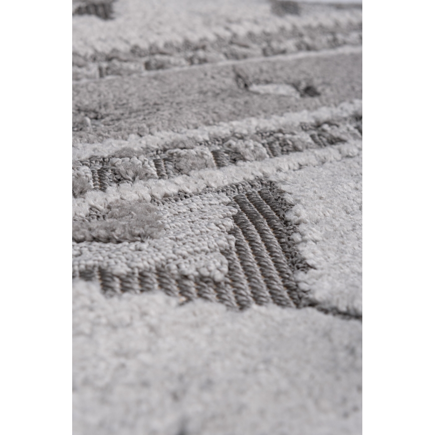 Runder Outdoor-Teppich CHIARA 120 cm grau