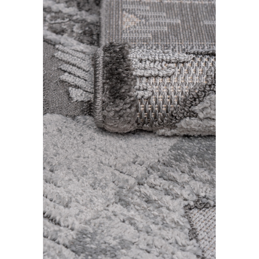Runder Outdoor-Teppich CHIARA 120 cm grau