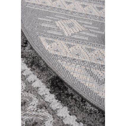 Runder Outdoor-Teppich CHIARA 120 cm grau
