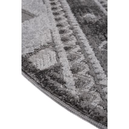 Runder Outdoor-Teppich CHIARA 120 cm grau