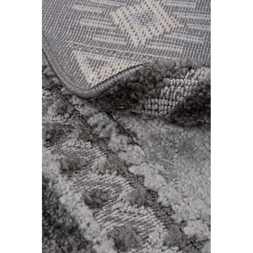 Runder Outdoor-Teppich CHIARA 120 cm grau