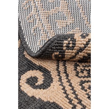 Runder Outdoor-Teppich DELMAR 80 cm anthrazit/beige