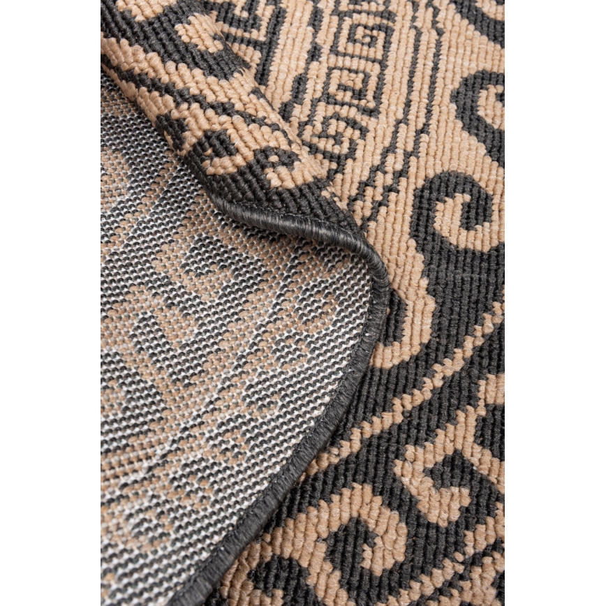 Runder Outdoor-Teppich DELMAR 80 cm anthrazit/beige