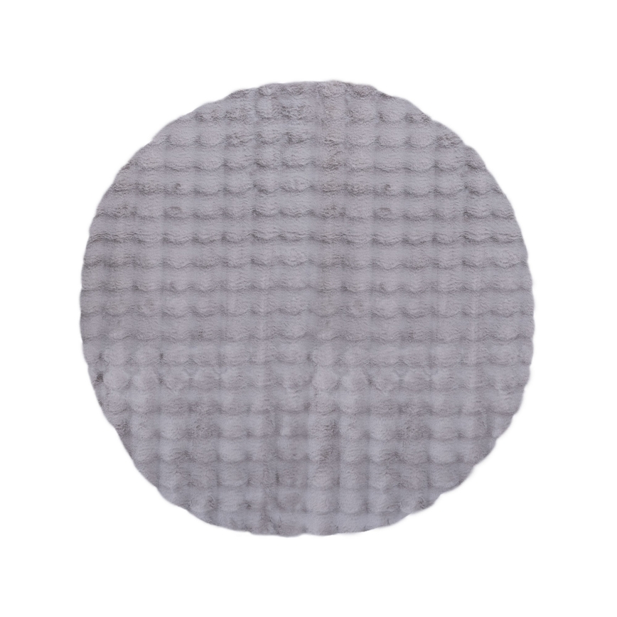Runder Teppich RABBIT BUBBLE 160 cm grau