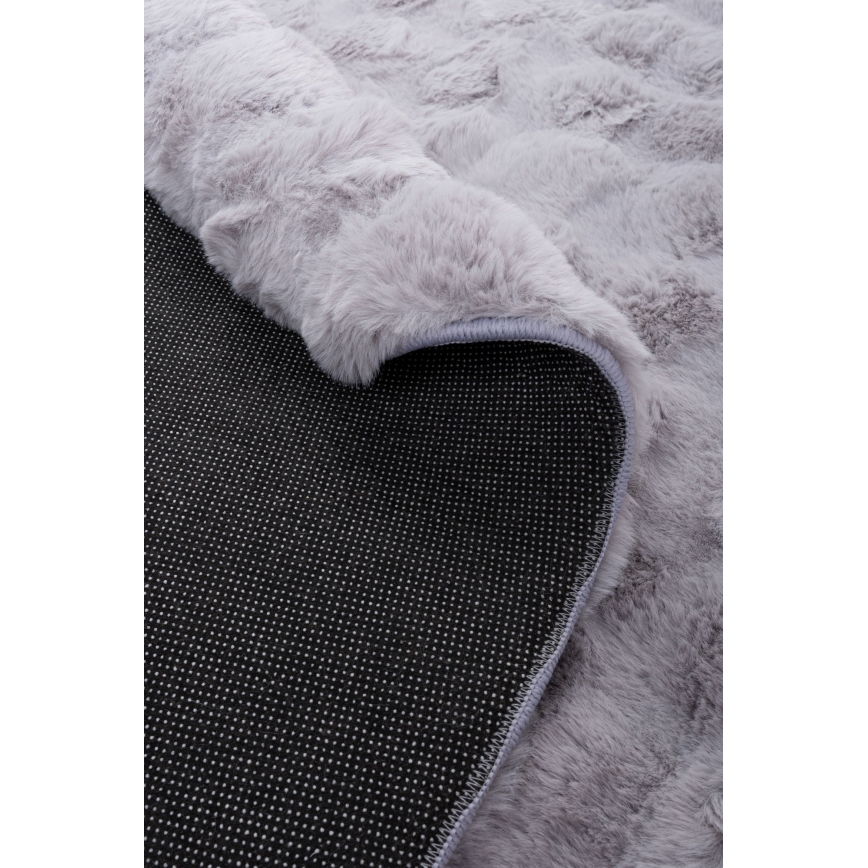 Runder Teppich RABBIT BUBBLE 160 cm grau