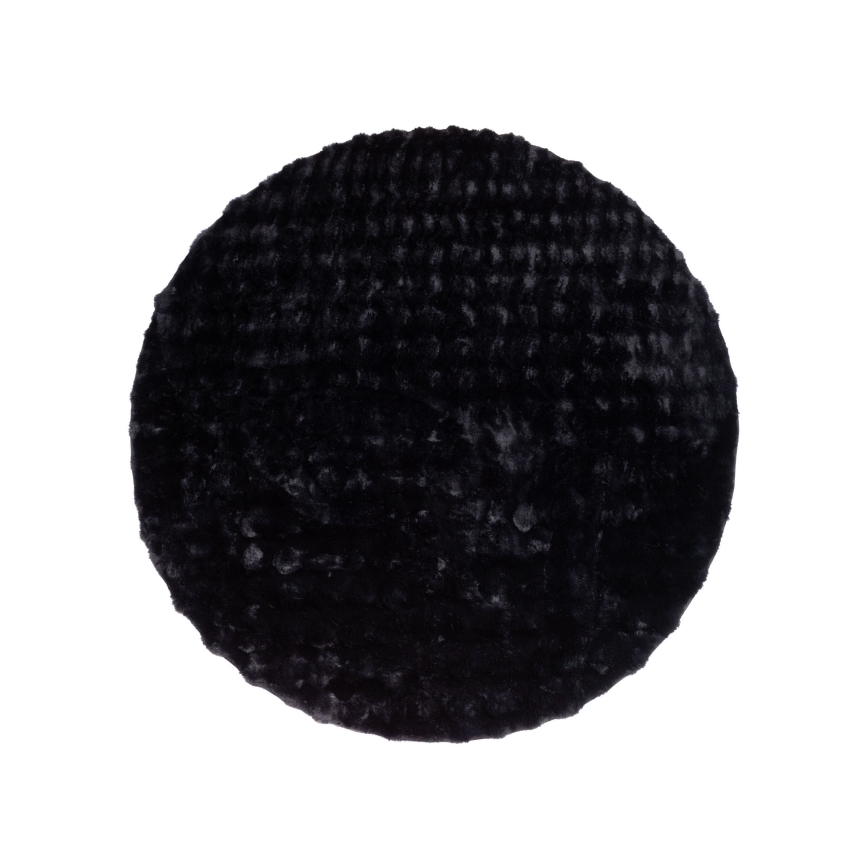 Runder Teppich RABBIT BUBBLE 160 cm schwarz