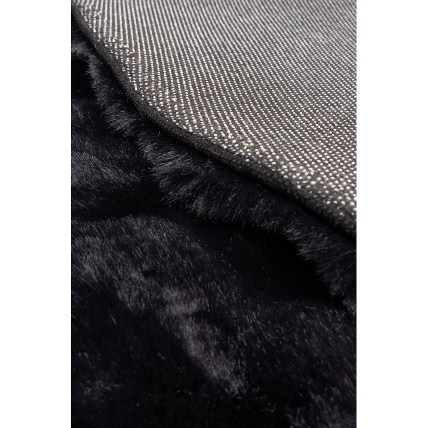 Runder Teppich RABBIT BUBBLE 160 cm schwarz