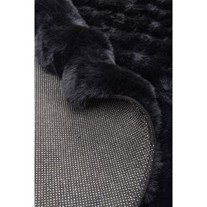Runder Teppich RABBIT BUBBLE 160 cm schwarz