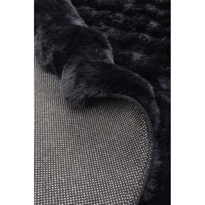 Runder Teppich RABBIT BUBBLE 160 cm schwarz