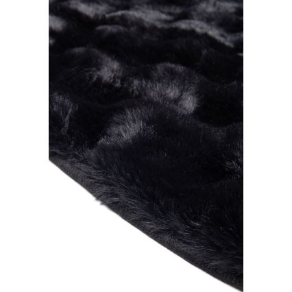 Runder Teppich RABBIT BUBBLE 160 cm schwarz