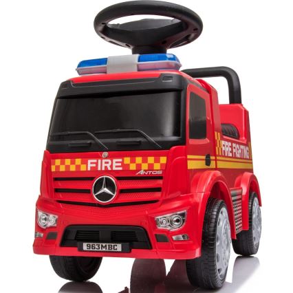 Rutschauto Mercedes Feuerwehrauto 2xAA rot