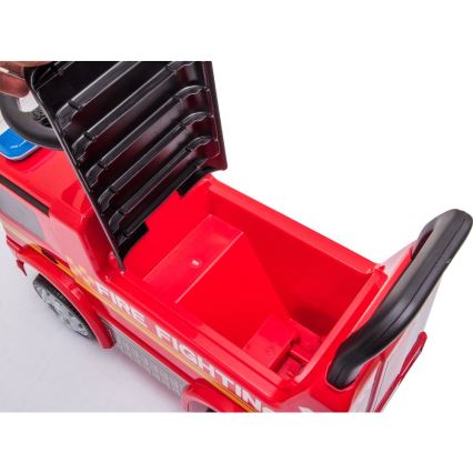 Rutschauto Mercedes Feuerwehrauto 2xAA rot