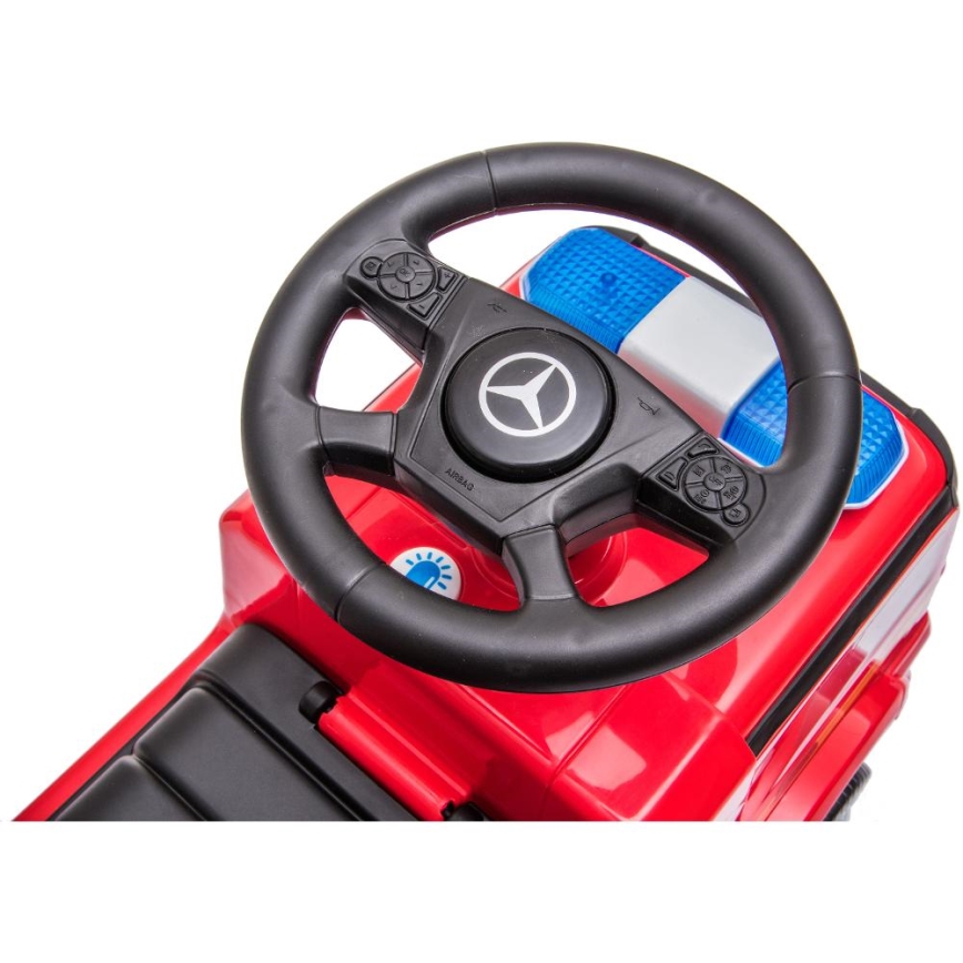 Rutschauto Mercedes Feuerwehrauto 2xAA rot