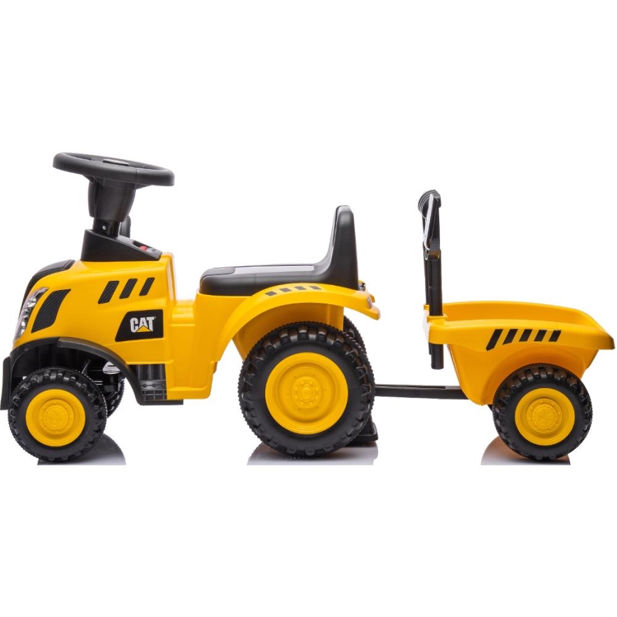 Rutschauto Traktor CAT 2xAA gelb/schwarz
