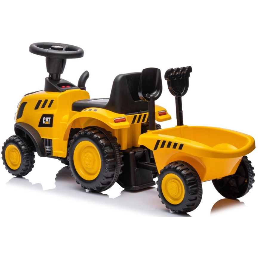 Rutschauto Traktor CAT 2xAA gelb/schwarz
