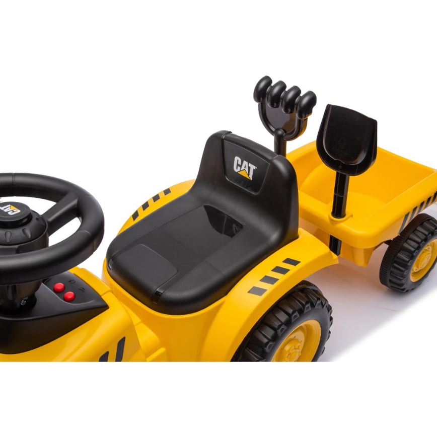 Rutschauto Traktor CAT 2xAA gelb/schwarz