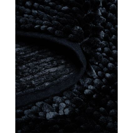 Rutschfeste Badematte CHENILLE 50x80 cm schwarz