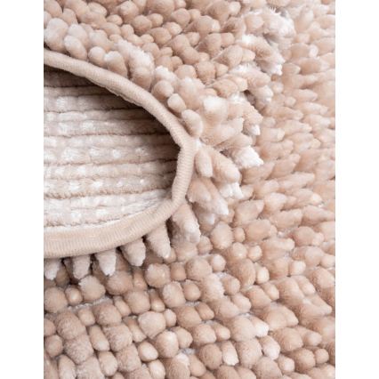 Rutschfeste Chenille-Badematte 50 x 80 cm, beige
