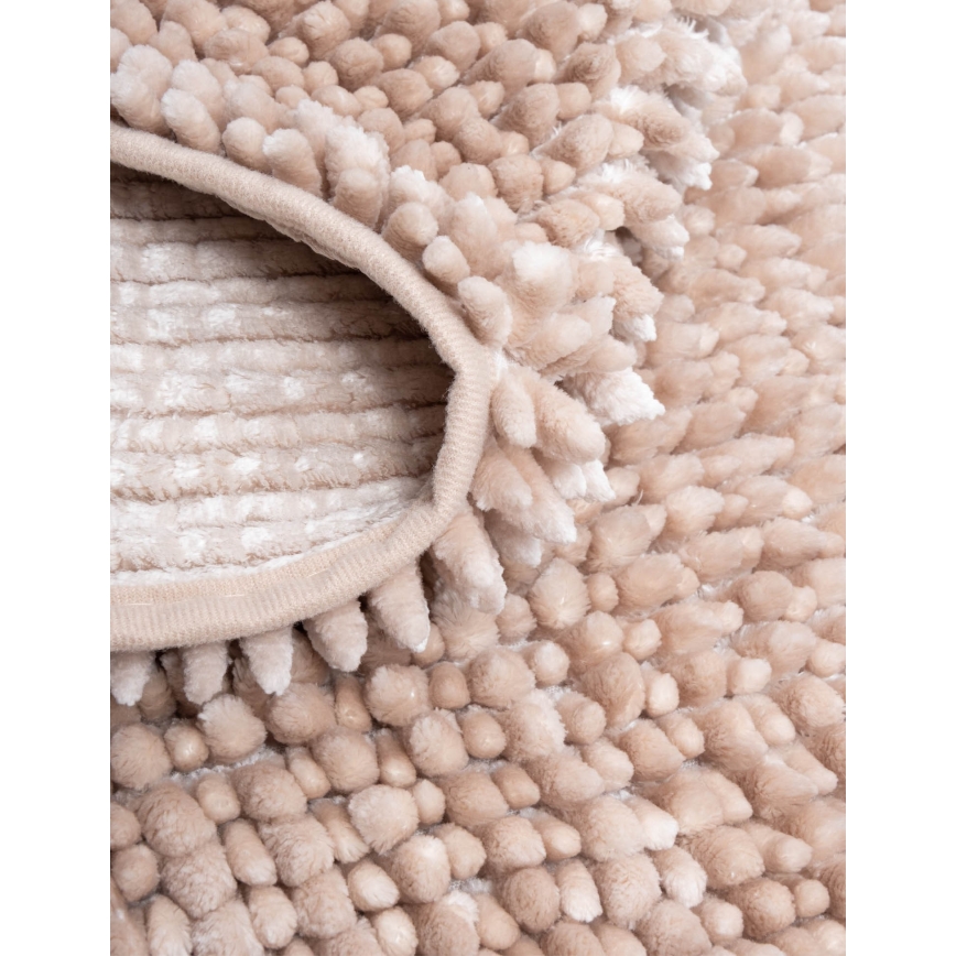 Rutschfeste Chenille-Badematte 50 x 80 cm, beige