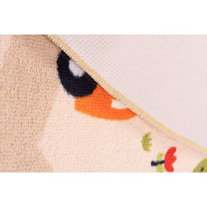 Rutschfester Kinderteppich ARES STREETS 160 cm beige/safari