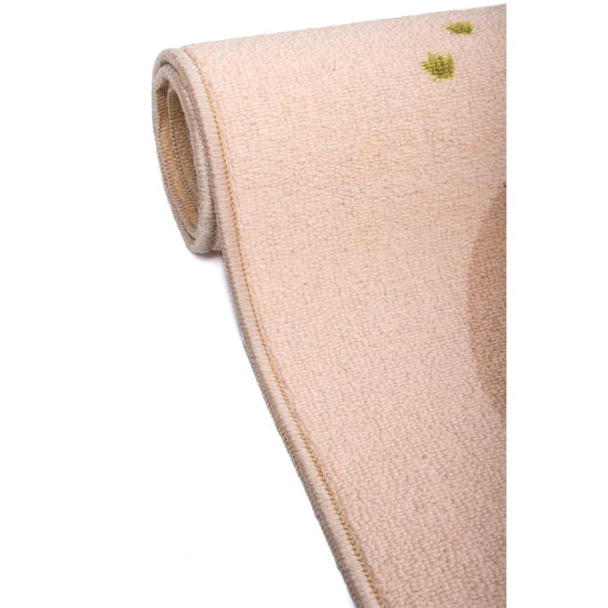 Rutschfester Kinderteppich ARES STREETS 80 x 150 cm Beige/Safari