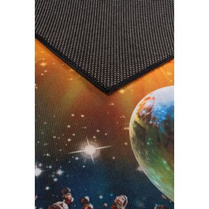 Rutschfester Kinderteppich PRINT 3D 120x160 cm Planeten/mehrfarbig