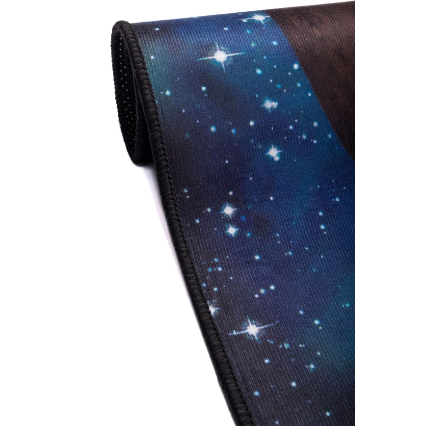 Rutschfester Kinderteppich PRINT 3D 120x160 cm Planeten/mehrfarbig
